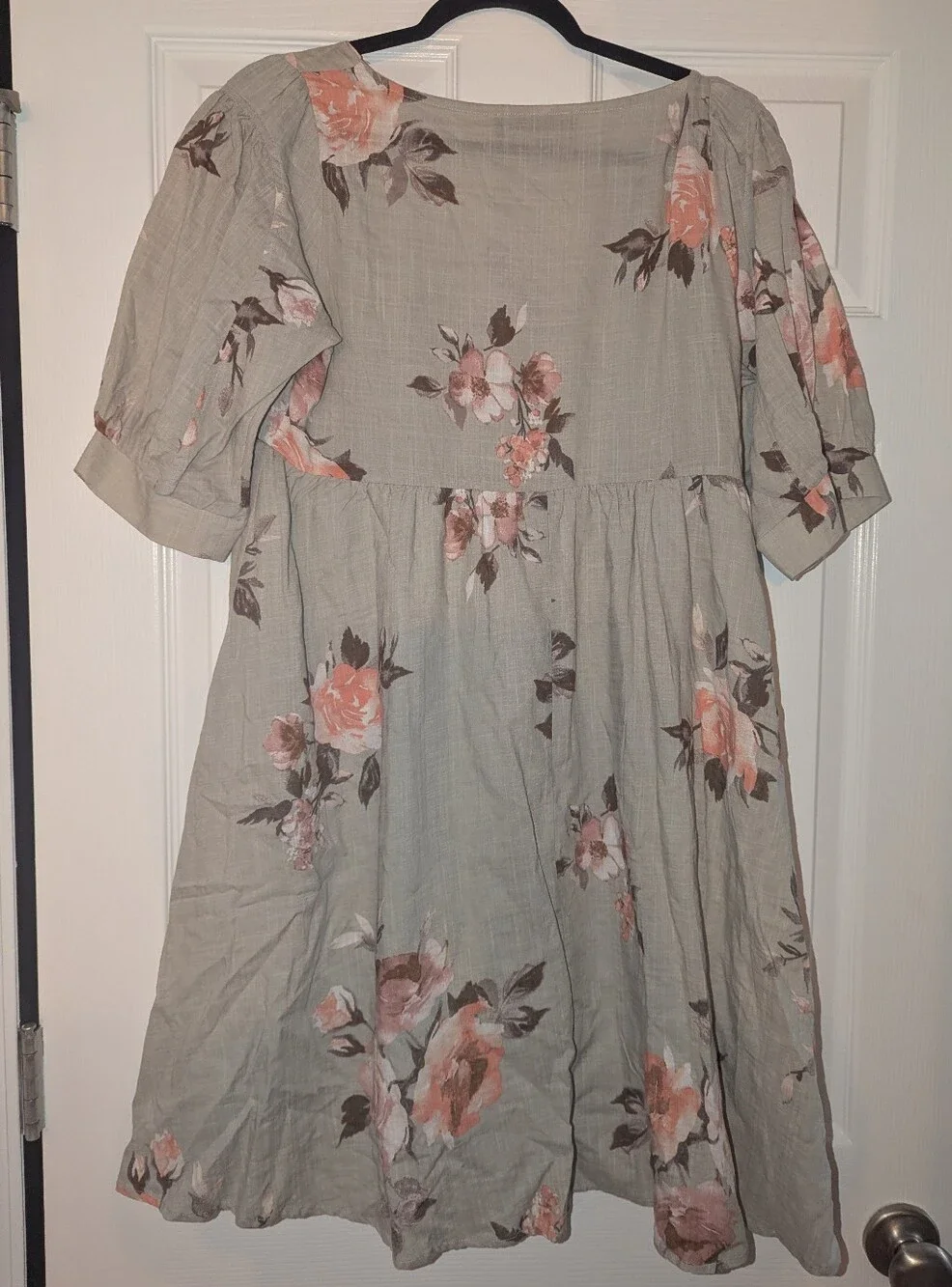 Blue B Collection Sage Floral Midi Dress Women’s Large Cottagecore Babydoll Puff